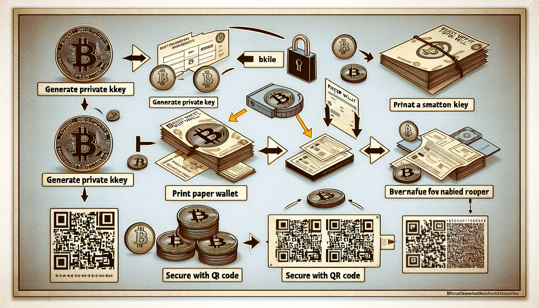 Bitcoin paper wallet creation guide with QR code security