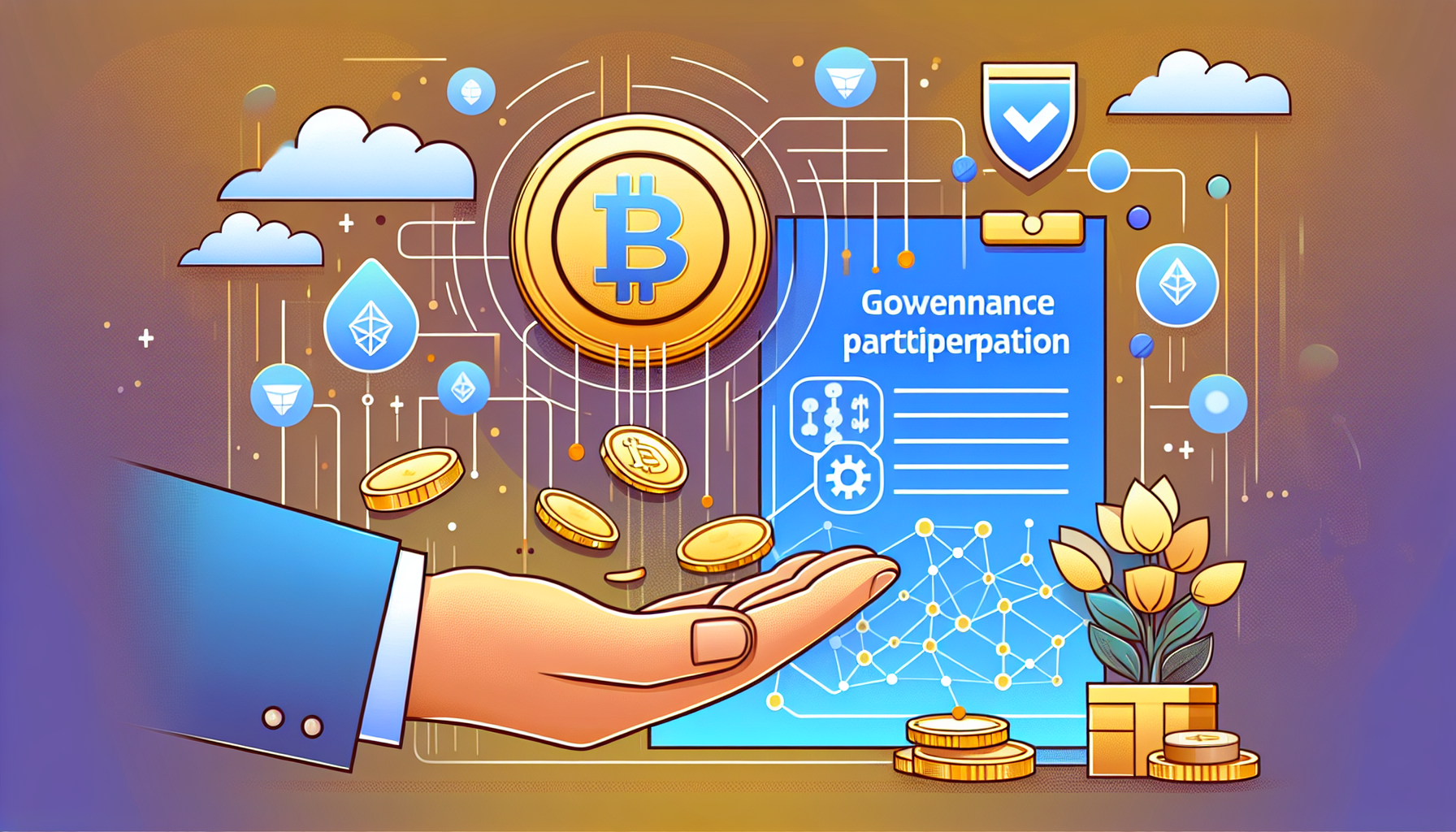 Airdrop governance participation