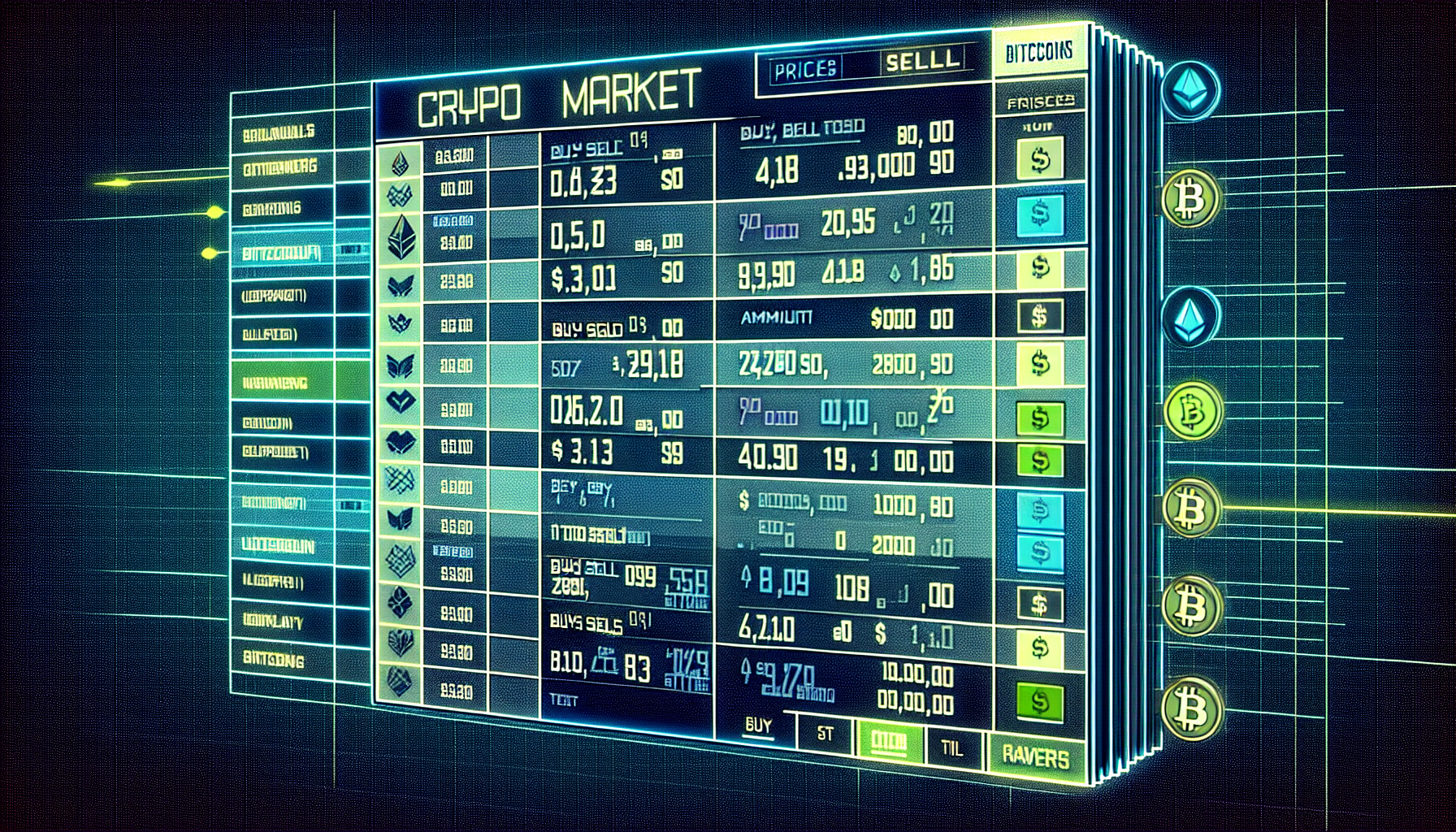 Crypto market order books