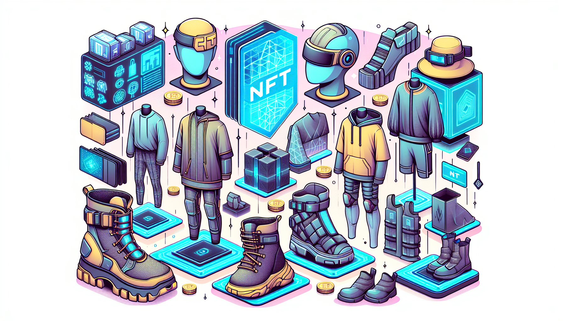 Virtual fashion NFT wearables in Decentraland