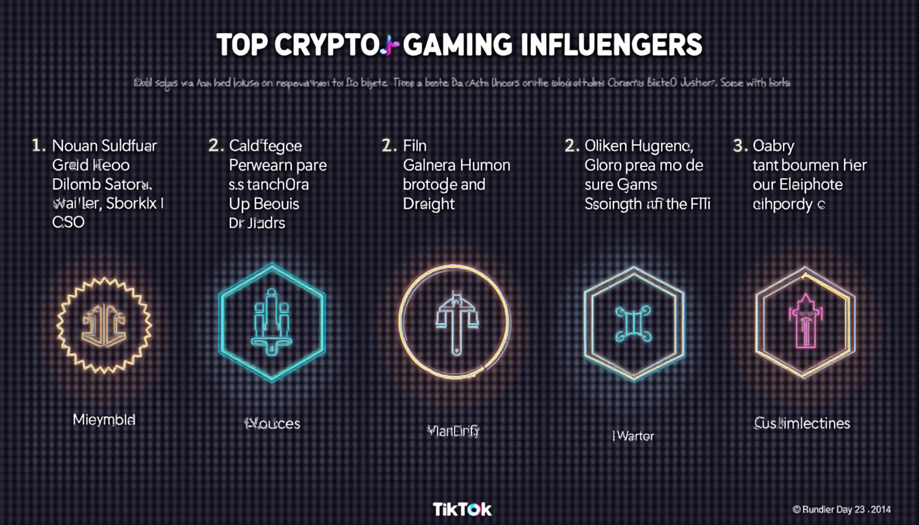Top crypto gaming influencers on TikTok