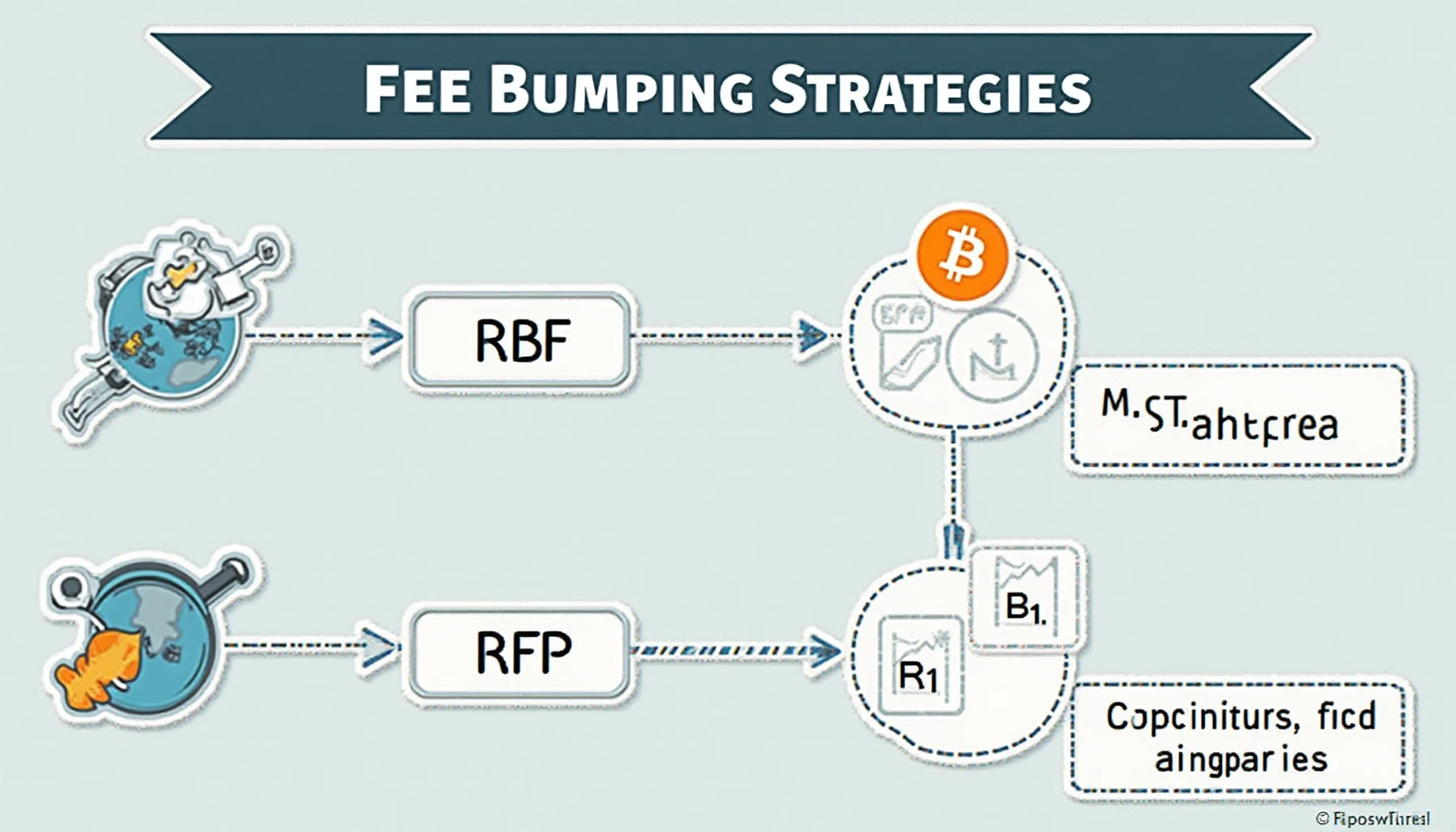 Bitcoin fee bumping methods using RBF/CPFP