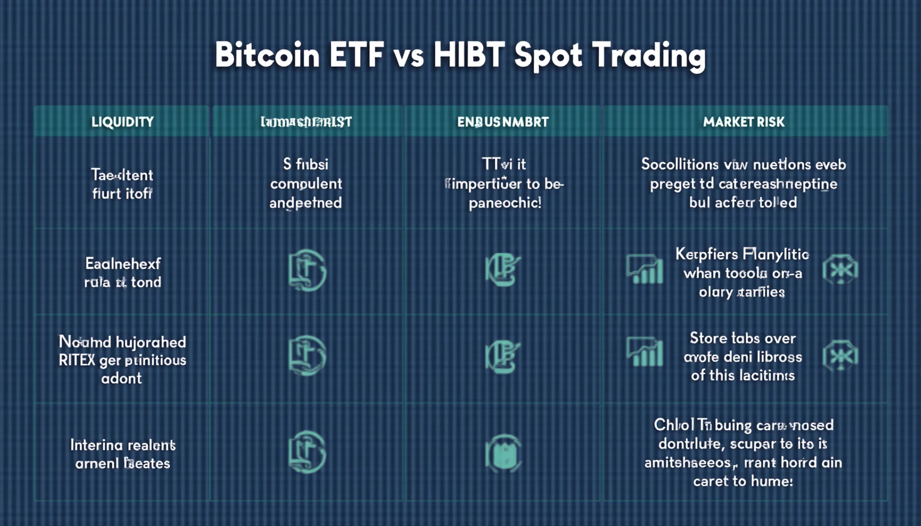 Bitcoin ETF vs HIBT spot trading comparison