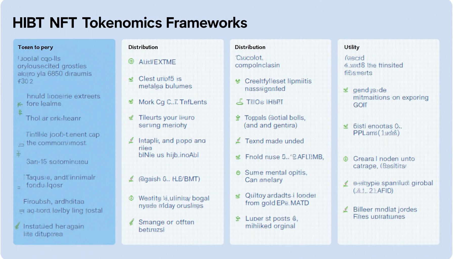 HIBT NFT tokenomics frameworks