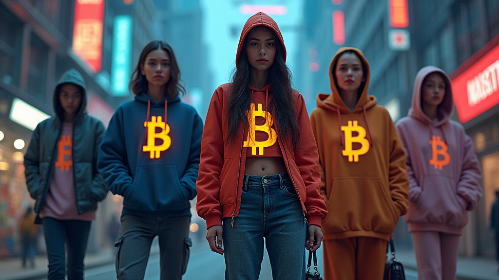 Bitcoin virtual fashion marketplace